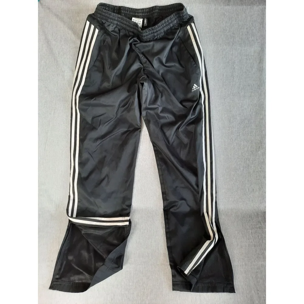 Adidas Climalite Men Large Drawstring Elastic Waist Sweat Jogger Pants Ankle Zip - Picture 1 of 8